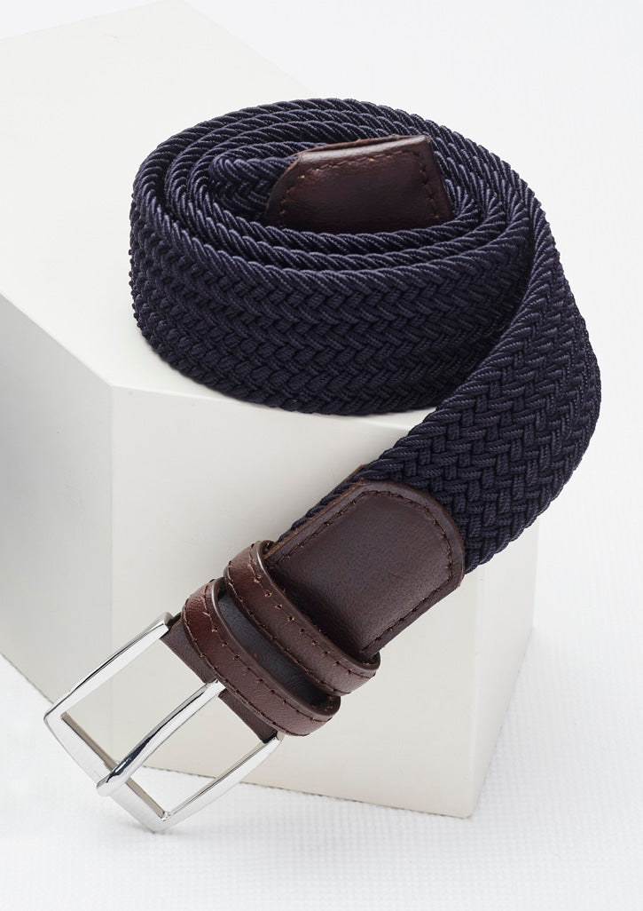 Unisex Casual Belt RA268U L / Navy/Brown