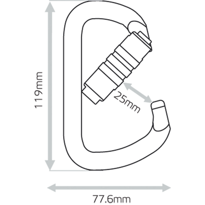 AION Triple lock D carabiner